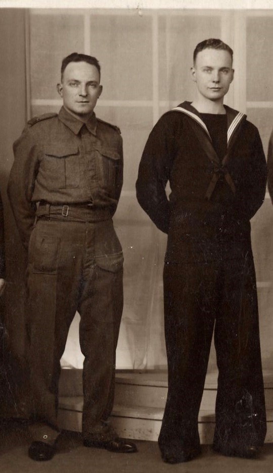 Able Seaman John Clifford Eggington, mentioned in dispatches for jumping into rough sea to save a colleague & Private Ernest Robert Eggington who insisted on going to Normandy despite injuries 